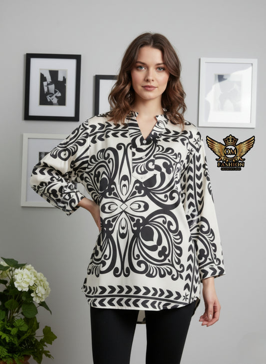 Aesthetic Printed Topper Girls