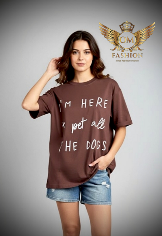 Oversized T-Shirt Graphic Print For Girls